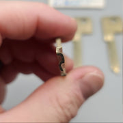 5x Yale EN411 Key Blanks Hotel Keys PARA Keyway Nickel Silver 6 Pin NOS 3