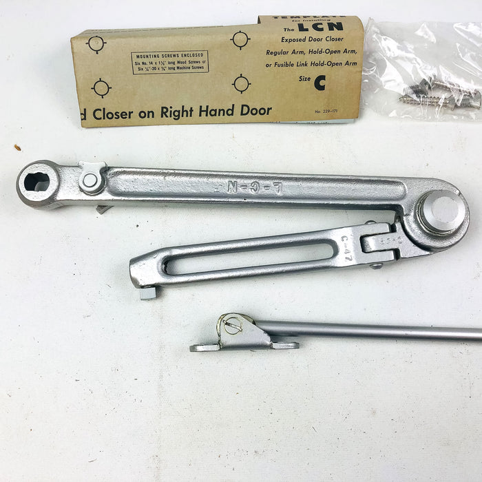 LCN Size C Potbelly Closer Arm HO90 NH ALUM Hold Open 90 Non-Handed Aluminum