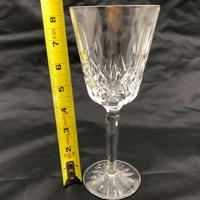 1ct Waterford Crystal Wine Goblet Lismore Pattern 8-3/8" Signed Signature Glass