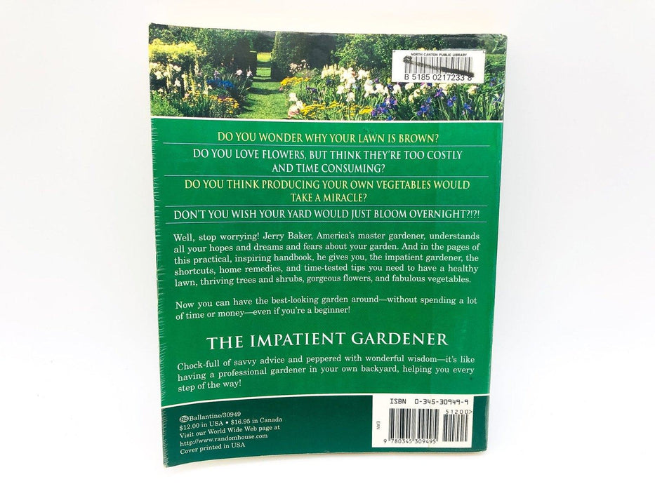 The Impatient Gardener Paperback Jerry Baker 1983 Grow Green Grass Ex Libra 2