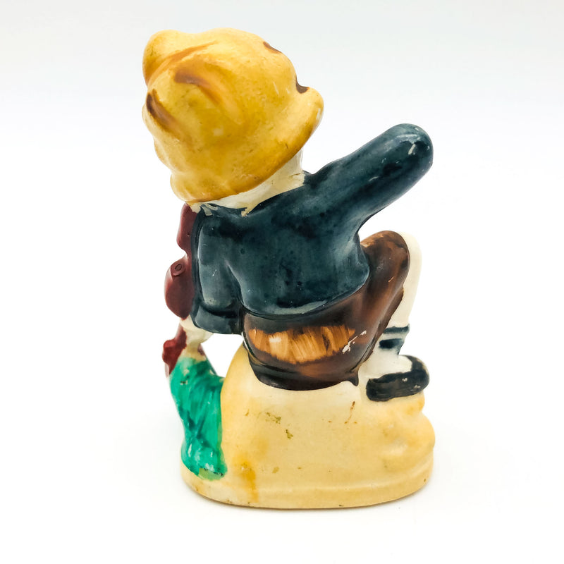 Occupied Japan Figurine Kewpie Musician Music Boy Playing Fiddle Violin 4" Cpy3