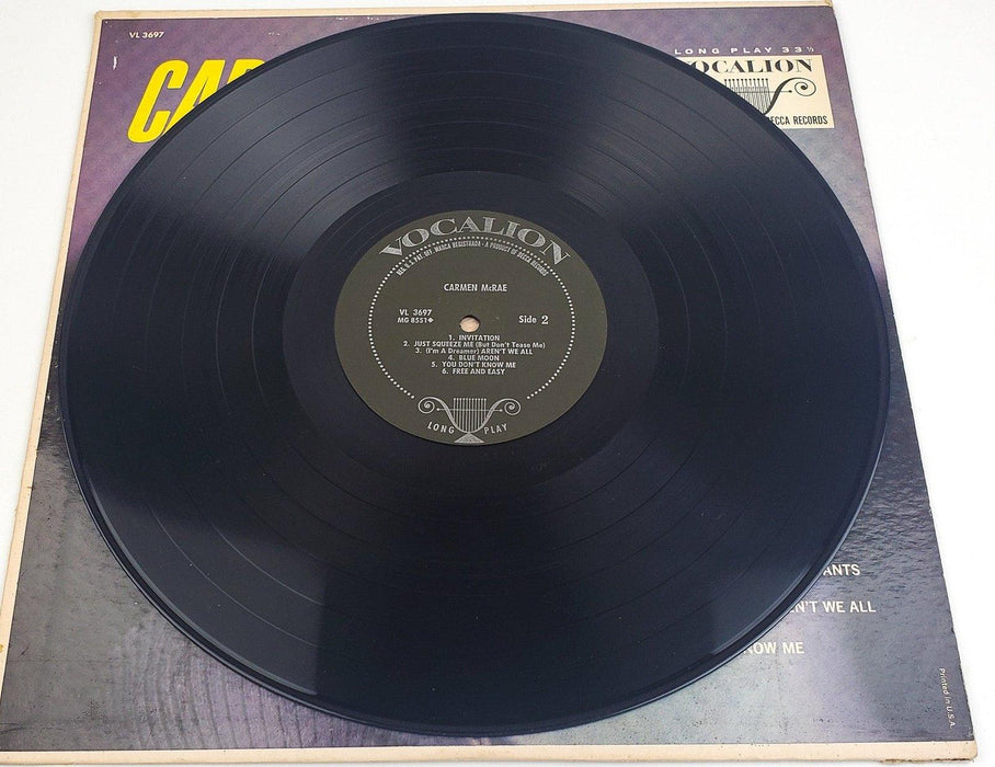 Carmen McRae 33 RPM LP Record Vocalion 1963 Compilation 1955-1958 6