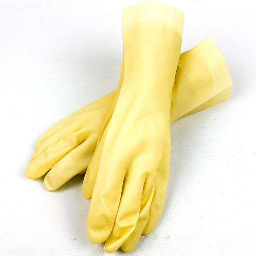 Natural Canner Latex Gloves Rubber 12 Pairs 12" Large Chemical Resistant 16 Mil 1