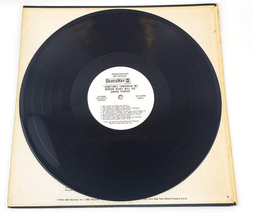 Junior Parker Sometimes Tomorrow My Broken Heart Will Die Record LP 1973 Promo 3