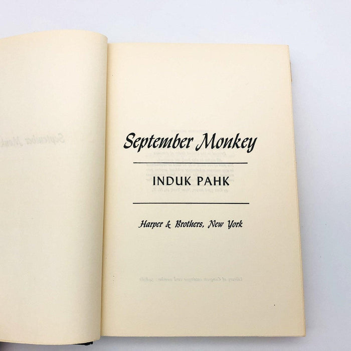 September Monkey Hardcover Induk Pahk 1954 6th Printing Signed 8