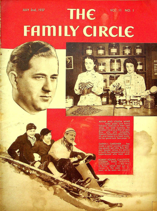 The Family Circle Magazine July 1937 Vol 11 No 2 Claudette Colbert, Vintage Ads 1