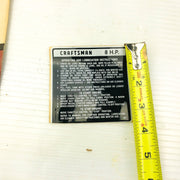 Tecumseh 35353 Engine Sticker Decal 8 HP Genuine OEM New Old Stock NOS 3