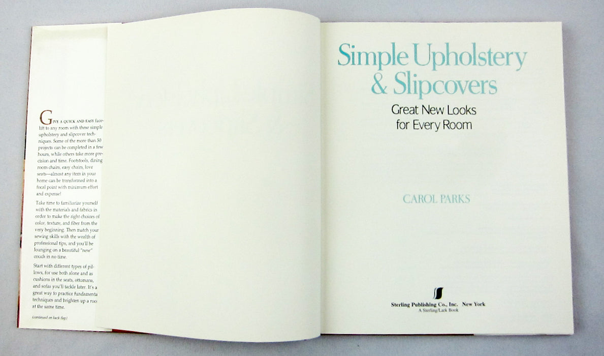 Book of Window Treatments & Simple Upholstery: Carol Parks, 1996 - Qty 2 | USED