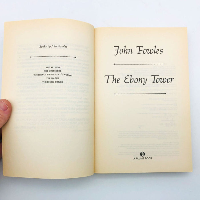 John Fowles Book The Ebony Tower Paperback 1991 Painter Old Age Companions 6