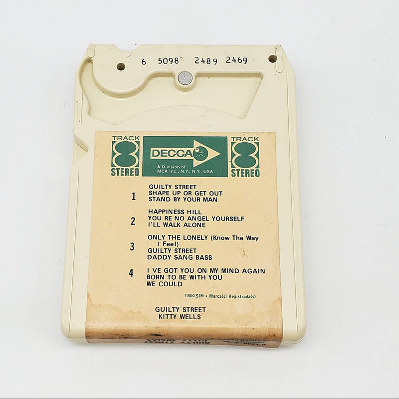 Kitty Wells Guilty Street 8-Track Tape Album Decca 1969 C73-5098