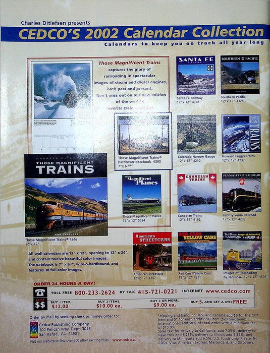 Trains Railroading Magazine January 2002 Vol 62 No 1 Utah Rails, Mel Patrick