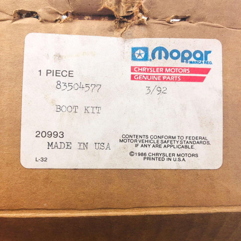 Mopar 83504577 Boot Kit CV Joint OEM New NOS For Dodge Monaco Eagle Premier