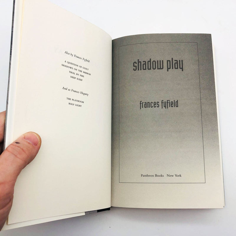 Frances Fyfield Book Shadow Play Hardcover 1993 1st Edition Alcoholic Preacher 7