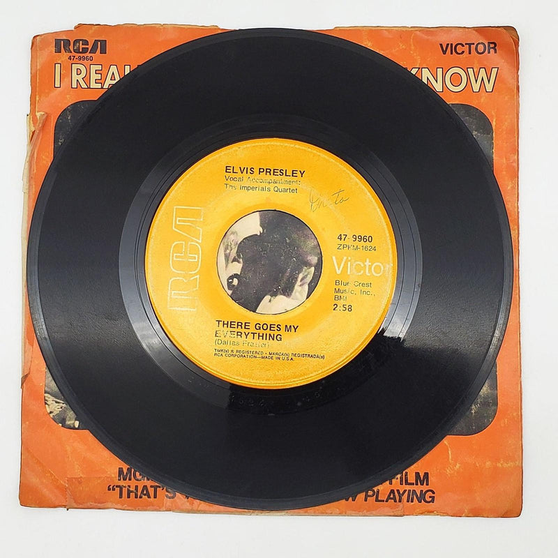 Elvis Presley I Really Don't Want To Know Single Record RCA 1971 w/ Pic Sleeve 4