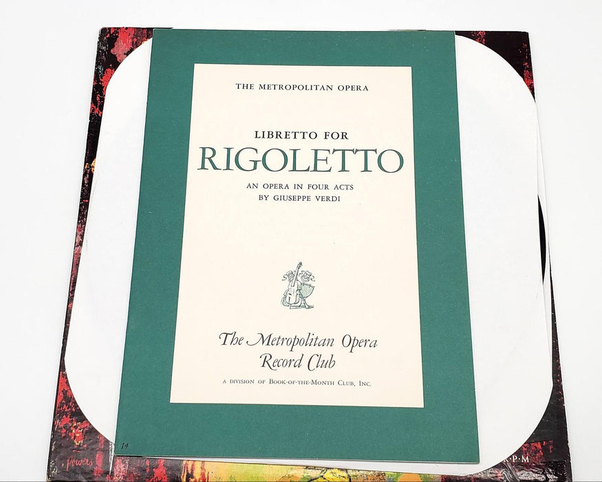 The Metropolitan Opera House Orchestra Rigoletto 33 RPM LP Record MO214 5