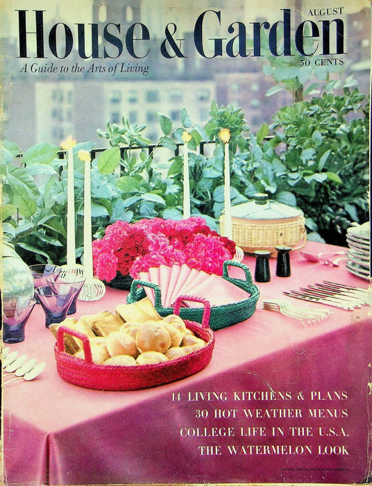 House and Garden Magazine August 1953 Watermelon Look House Decorating Kitchen 1