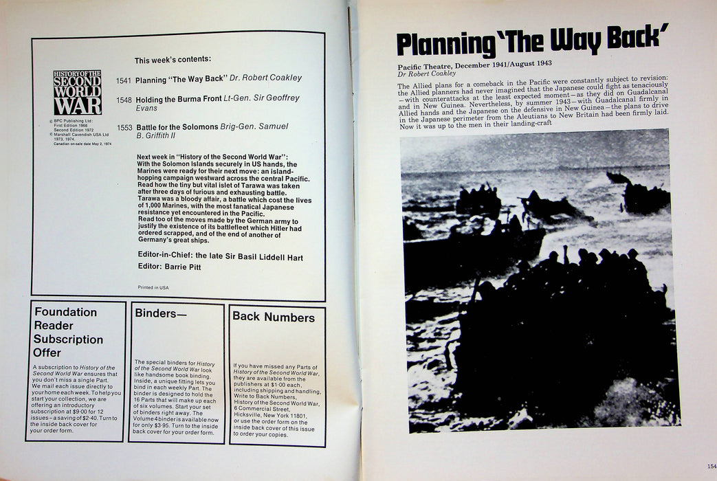 History Second World War WW2 Magazine 1974 Part 56 Guadalcanal Jungle US Marines 2