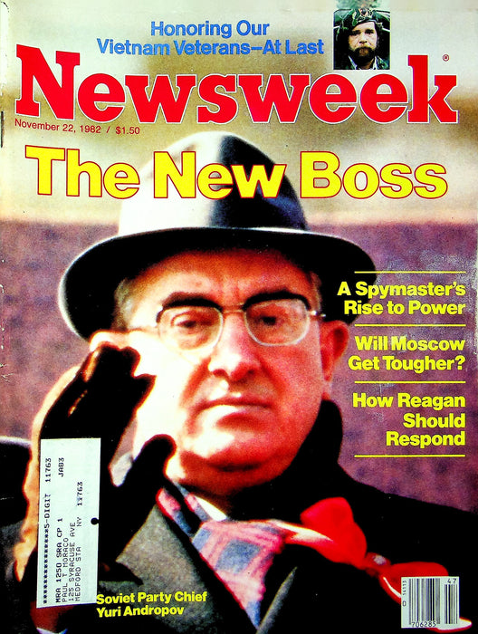 Newsweek Magazine November 22 1982 Yuri Andropov KGB Spymaster Veterans Memorial