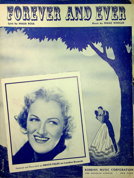 Gracie Fields Sheet Music Forever And Ever 1948 Malia Rosa F Winkler Love Song 1