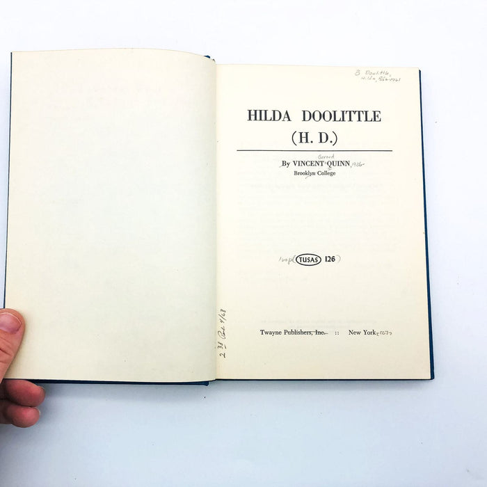 Hilda Doolittle H. D. Hardcover Vincent Quinn 1967 Women Authors Biography 7