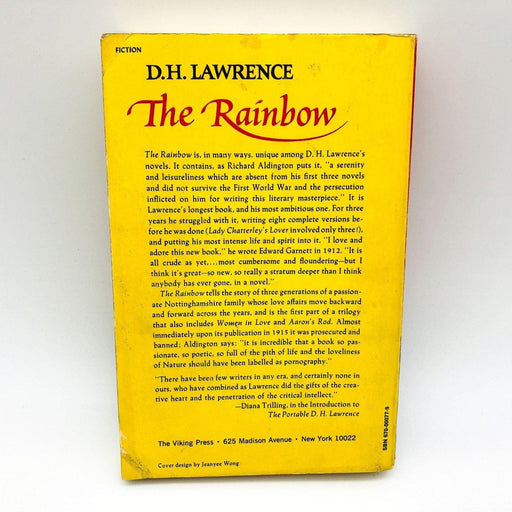 The Rainbow Hardcover D. H. Lawrence 1971 Family Crisis Love Betrayal Trust 2