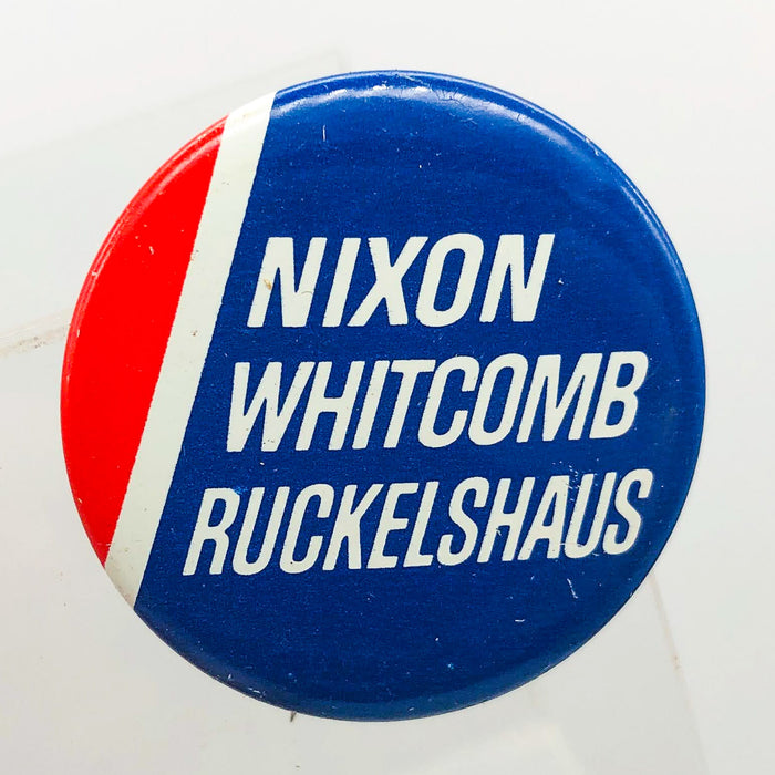 Nixon Whitcomb Ruckelshaus Button 1.25" Presidential Campaign Political 1