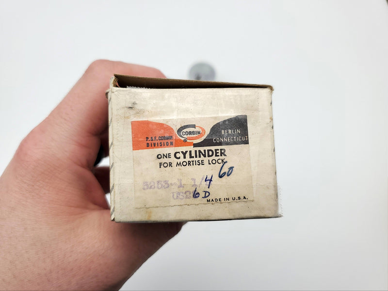 Corbin Mortise Cylinder 5253 Satin Chrome US26D 1-1/4" Length M63042 Keyed NOS