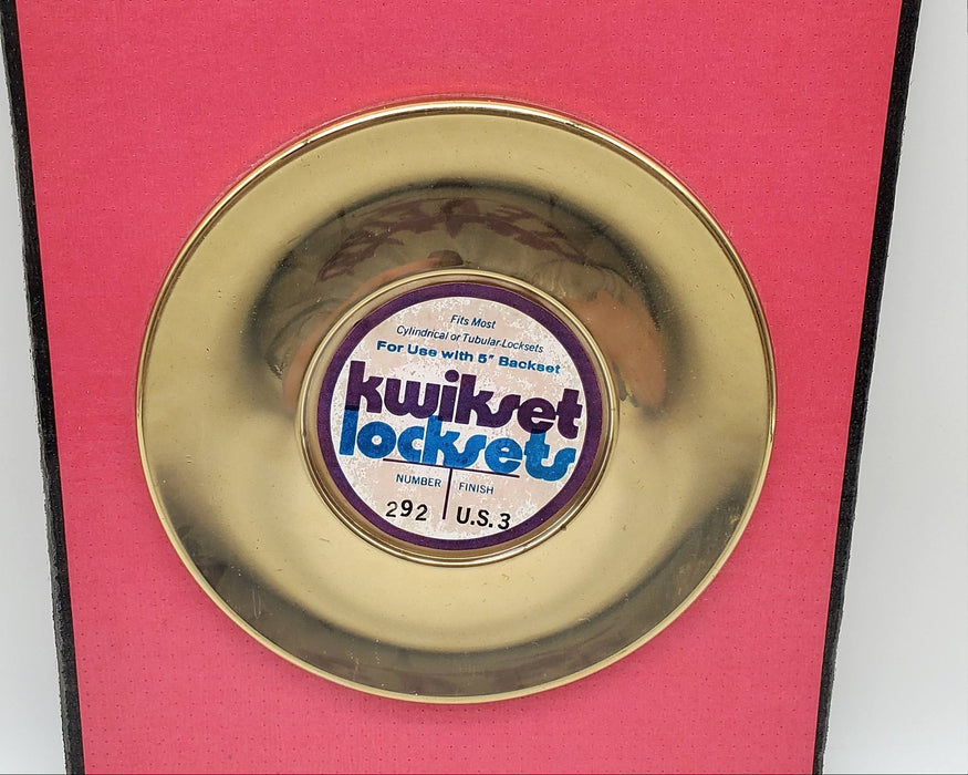 Kwikset Decorative Escutcheon Rosette No. 292 Bright Brass Plated US-3 Finish 2