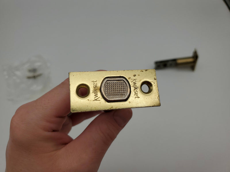 2x Kwikset 400 Line Lock Latches Bright Brass US3 1-4470 400 Series Lock Sets