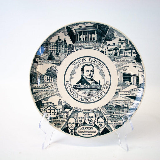 Stan Hywet Hall Collectors Plate Simon Perkins Founder Akron Ohio Rubber Mansion 1