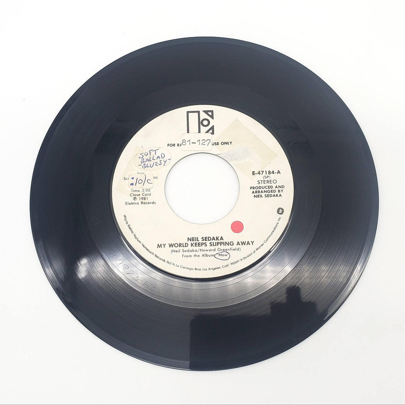 Neil Sedaka My World Keeps Slipping Away Single Record Elektra Records 1981 2