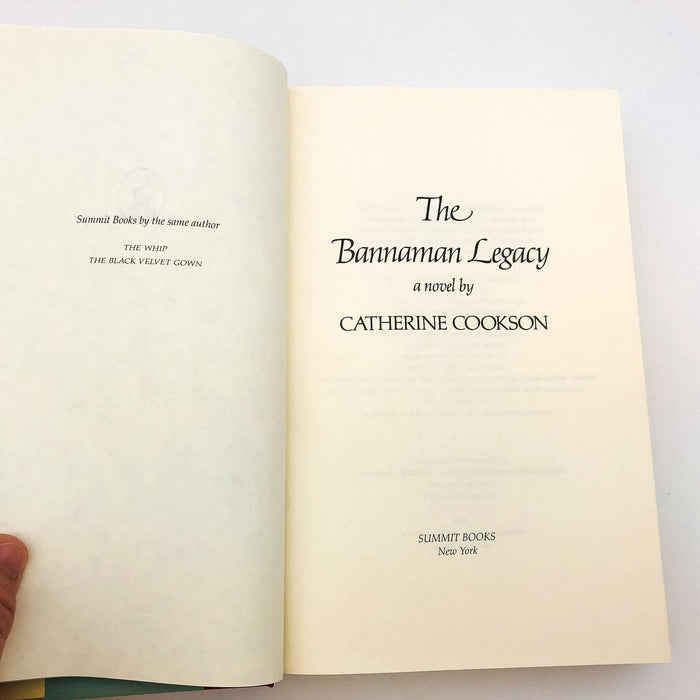 The Bannaman Legacy Hardcover Catherine Cookson 1985 19th Century Love Survival 7