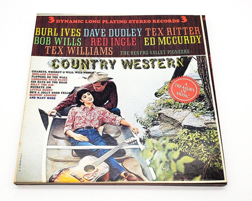 Country Western 33 RPM Triple LP Record Burl Ives, Tex Ritter, Red Ingle 1