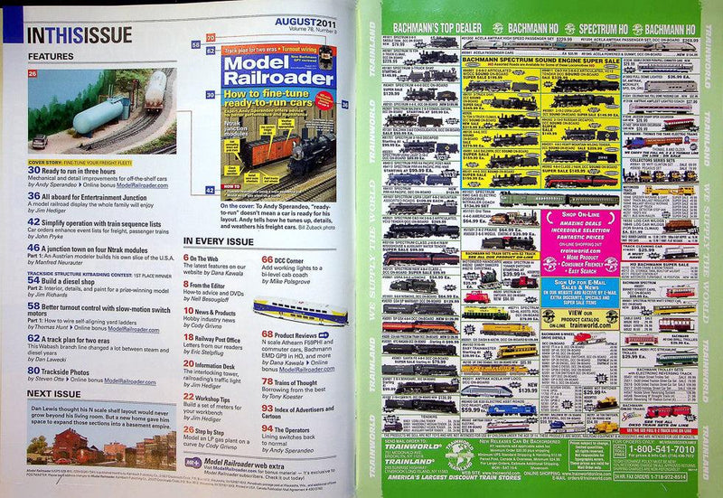 Model Railroader Magazine August 2011 Vol 78 No 8 Fine-Tune Ready-To-Run Cars