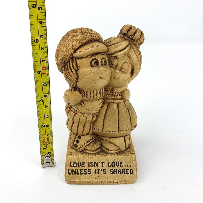 Paula Figurine Couple in Love Isn't Love...Unless It's Shared Statue Wood Gift 9