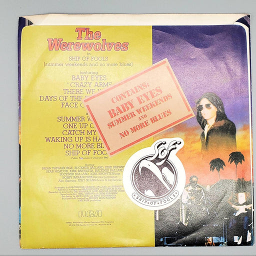 Werewolves Baby Eyes Single Record RCA 1978 JE-11459 PROMO 2