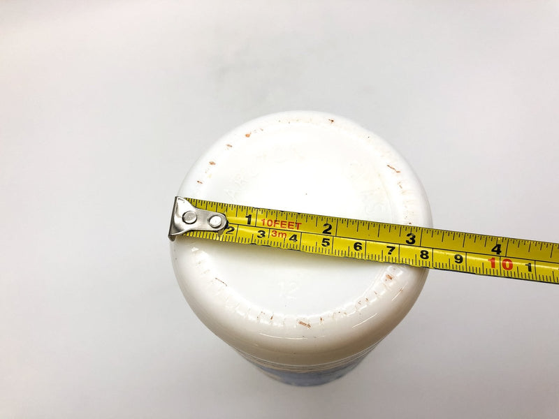 Vintage Carlton Milk Glass Bottle White 10" Water Beach Scene Stamped Twelve 9