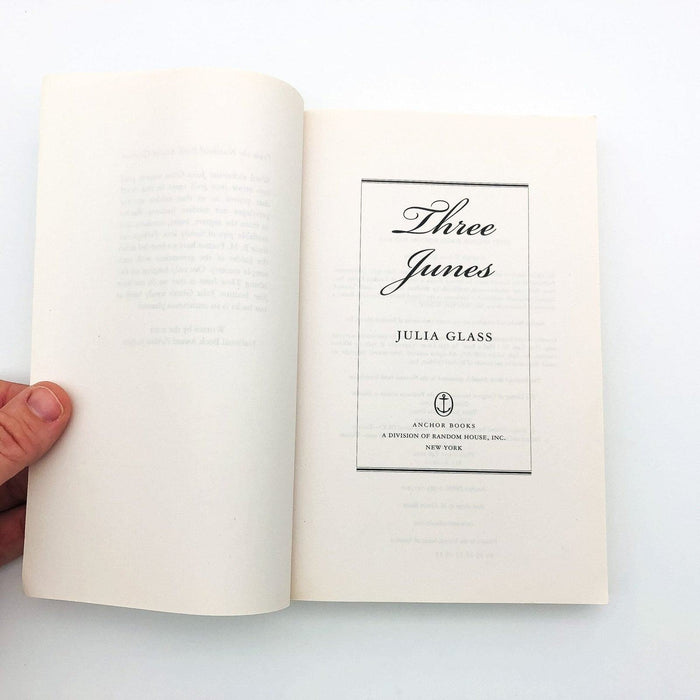 Three Junes Paperback Julia Glass 2002 Fathers Sons Scotland Family Crisis 6
