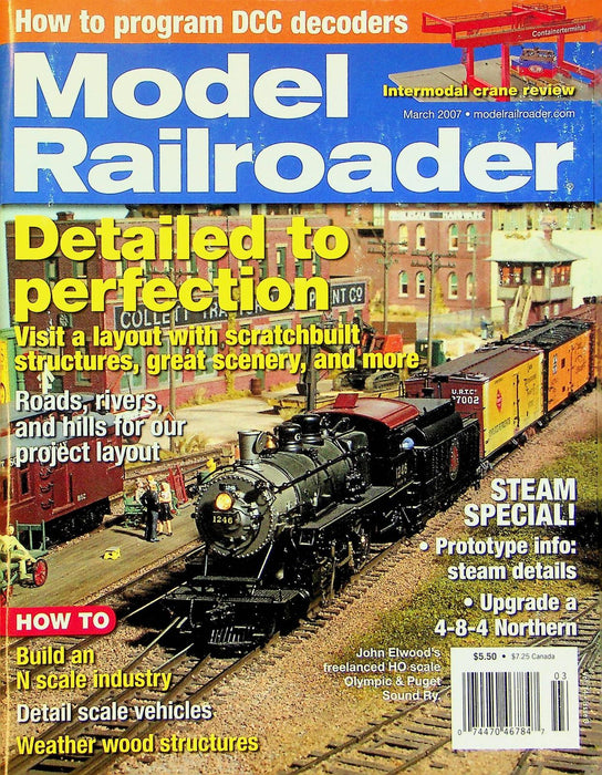 Model Railroader Magazine March 2007 Roads Rivers Hills Layout Build N Scale