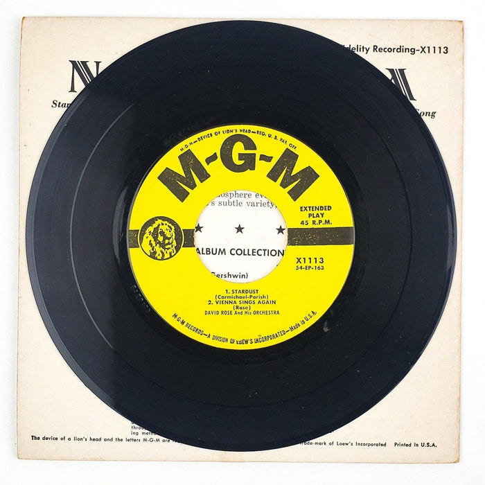 David Rose Nostalgia Record 45 RPM EP X1113 MGM 1954 3