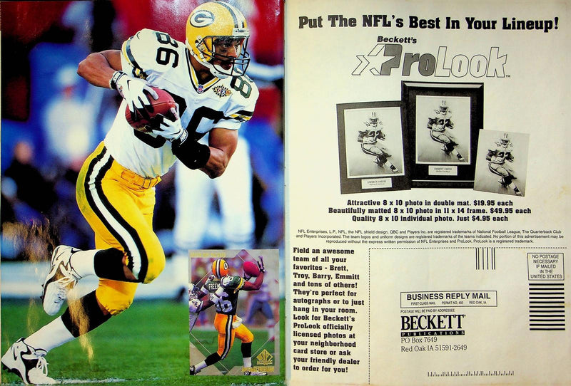 Beckett Football Magazine Apr 1998 # 97 Kordell Stewart Stealers Antonio Freeman 3