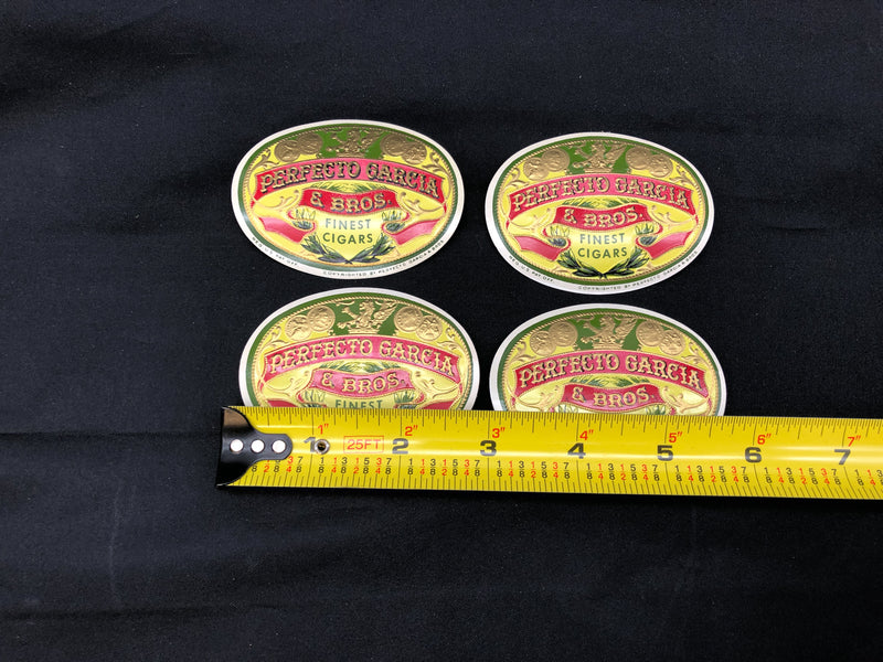 Perfecto Garcia & Bros Finest Cigars Label Box Wrapper Original Embossed Unused