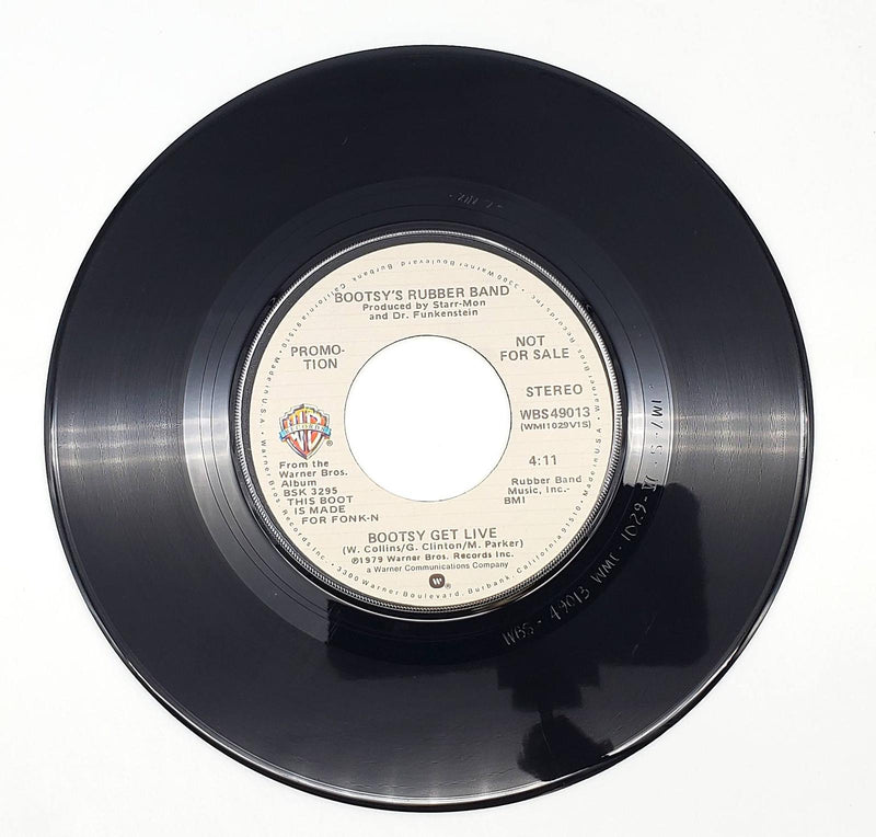 Bootsy's Rubber Band Bootsy Get Live 45 Single Record Warner Bros 1979 WBS49013 2
