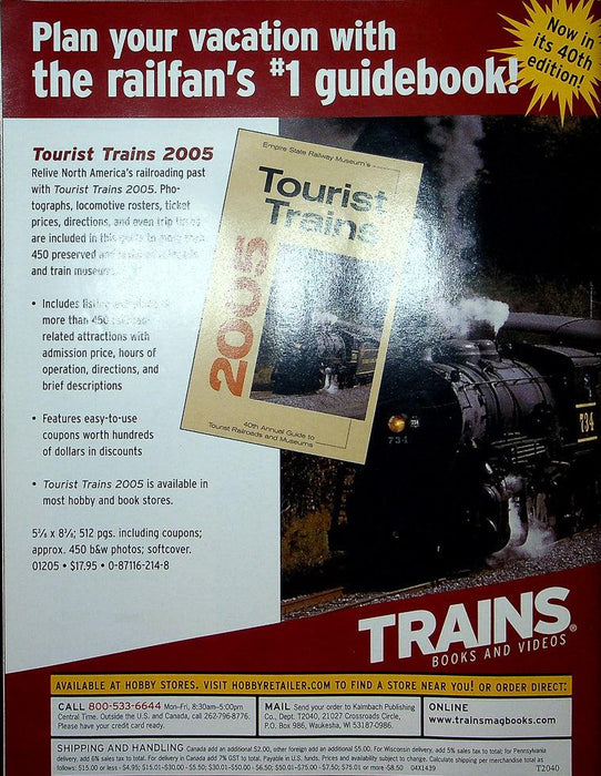 Trains Railroading Magazine June 2005 Vol 65 No 6 SD45 Out With A Roar