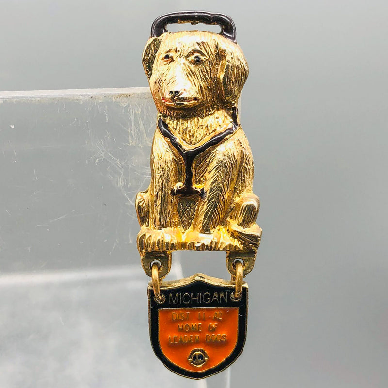 Vintage Lions Club Lapel Pin Pinback Dist 11-A2 Leader Dogs Michigan Sheepdog