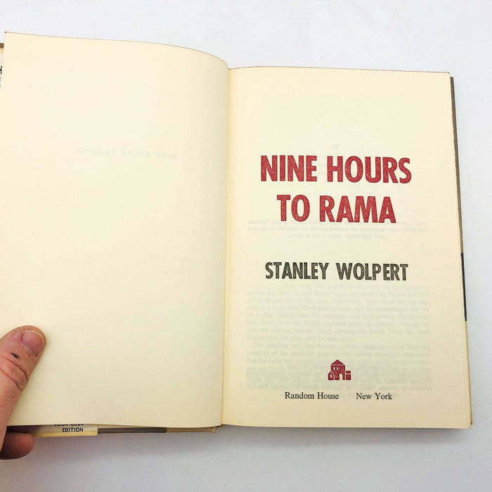 Stanley Wolpert Book Nine Hours To Rama Hardcover 1962 Gandhi Death Hinduism 7