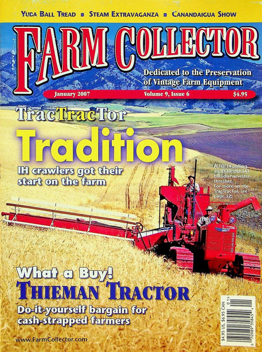 Farm Collector Magazine January 2007 Vol 9 # 6 Steam Models And Sterling Engines