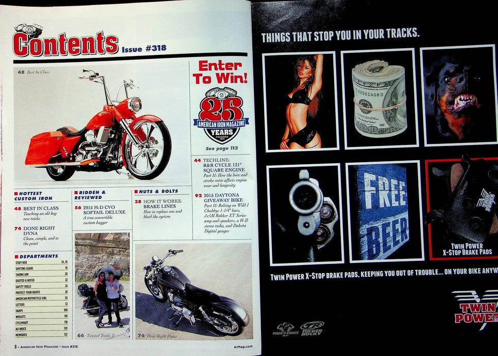 American Iron Motorcycle Magazine Jan # 318 2015 Road King Front Fork Upgrade