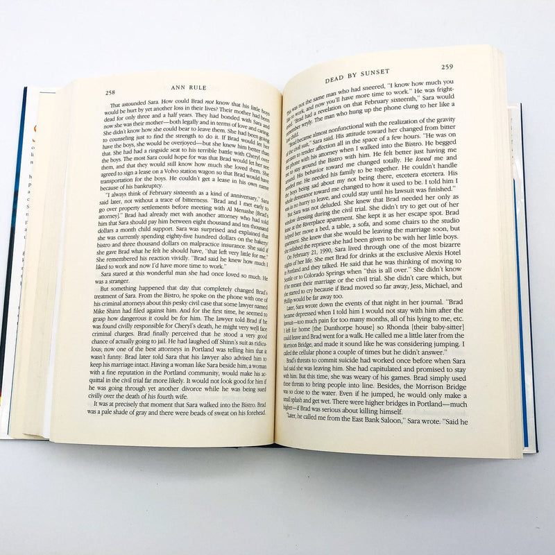 Dead By Sunset Hardcover Ann Rule 1995 1st Edition Killer Husband True Crime 9