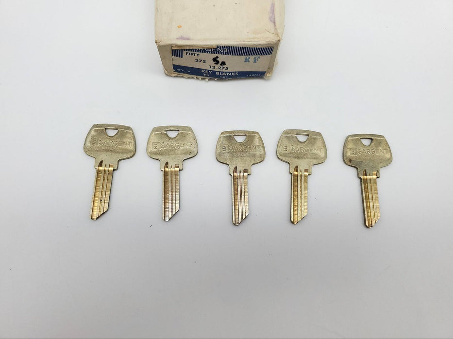 5x Sargent 12 275 Key Blanks RF Keyway Nickel Silver 5 Pin NOS